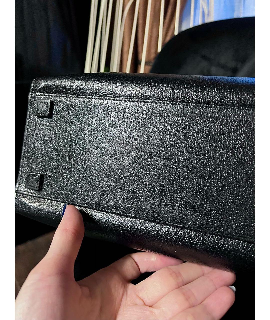 GUCCI Черная кожаная сумка с короткими ручками, фото 2