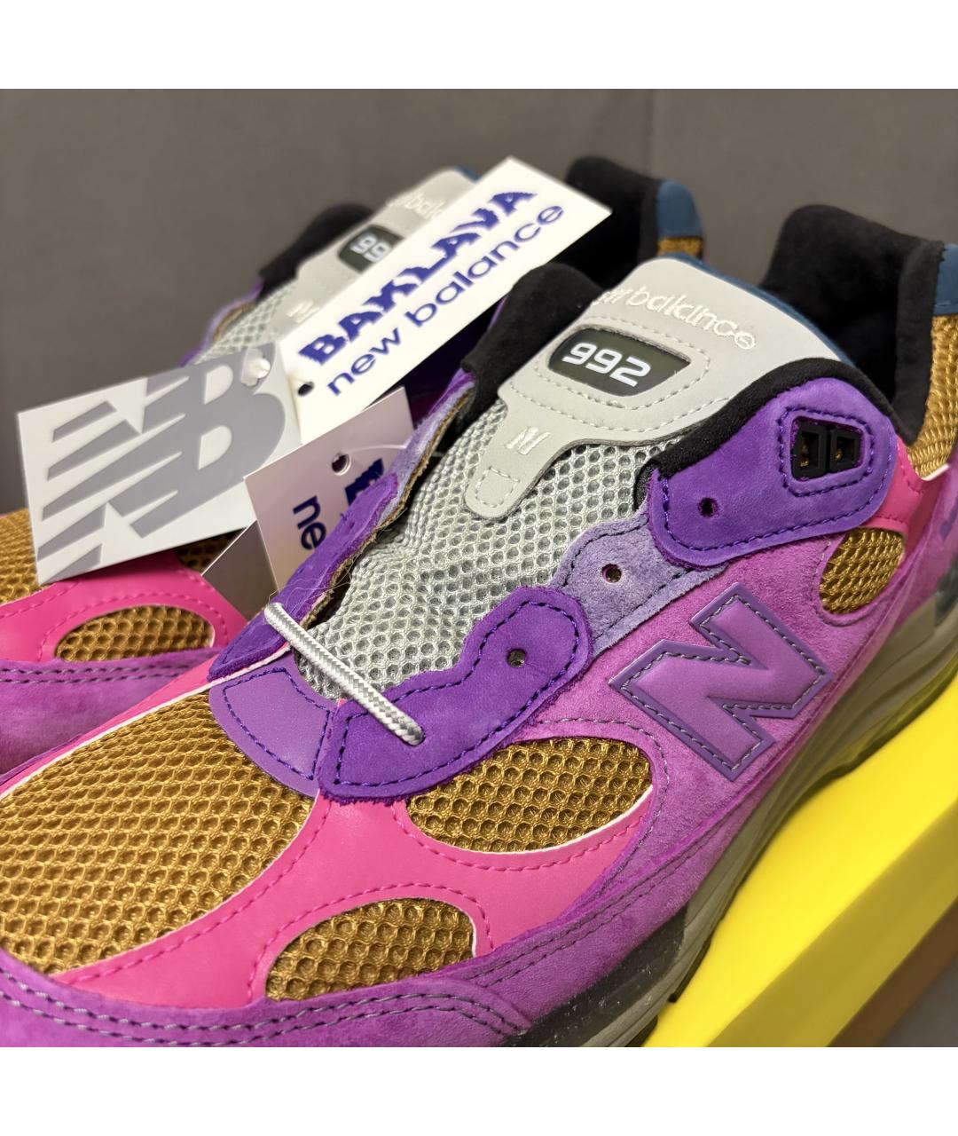 NEW BALANCE Фиолетовые замшевые кроссовки, фото 5