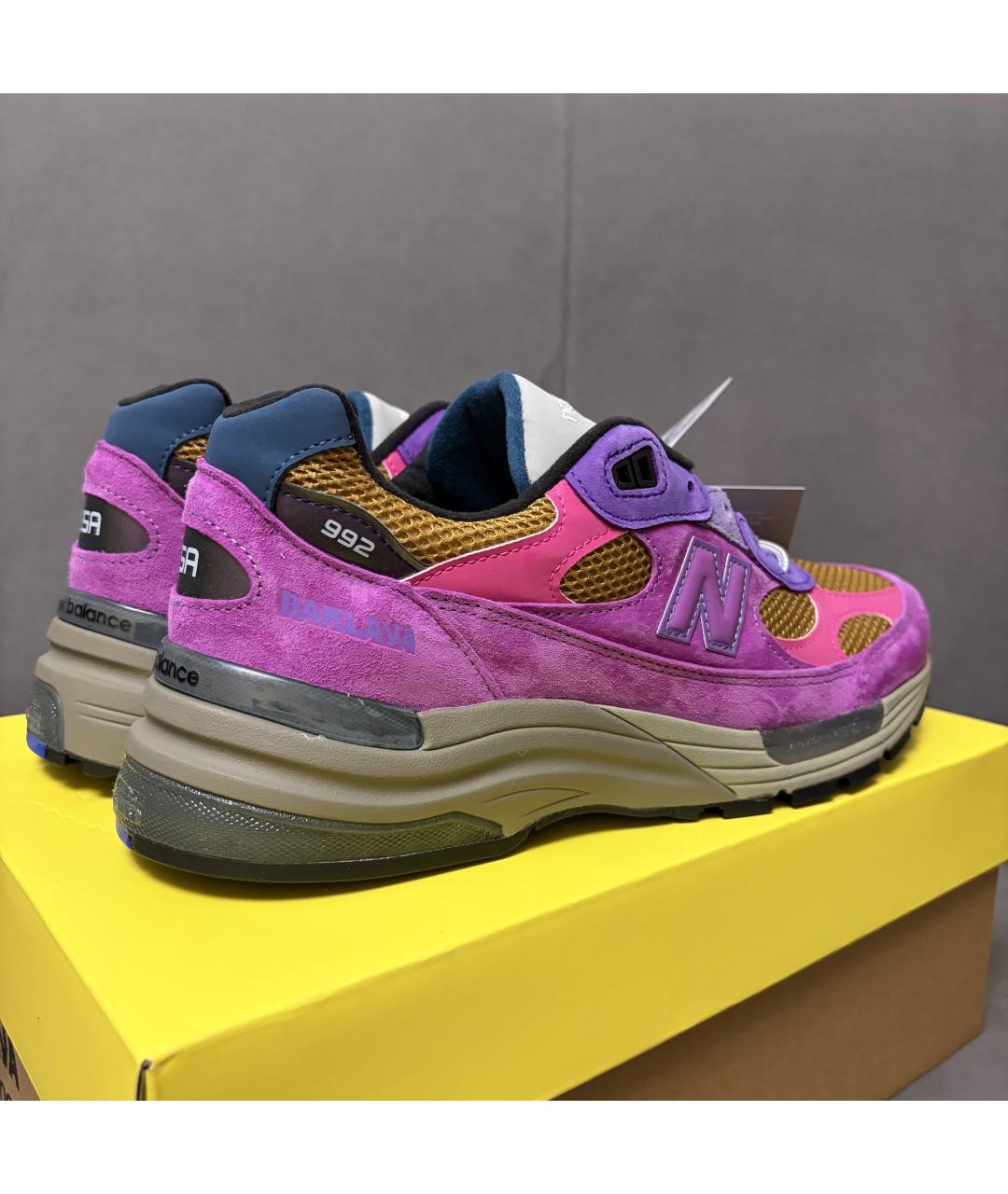 NEW BALANCE Фиолетовые замшевые кроссовки, фото 8