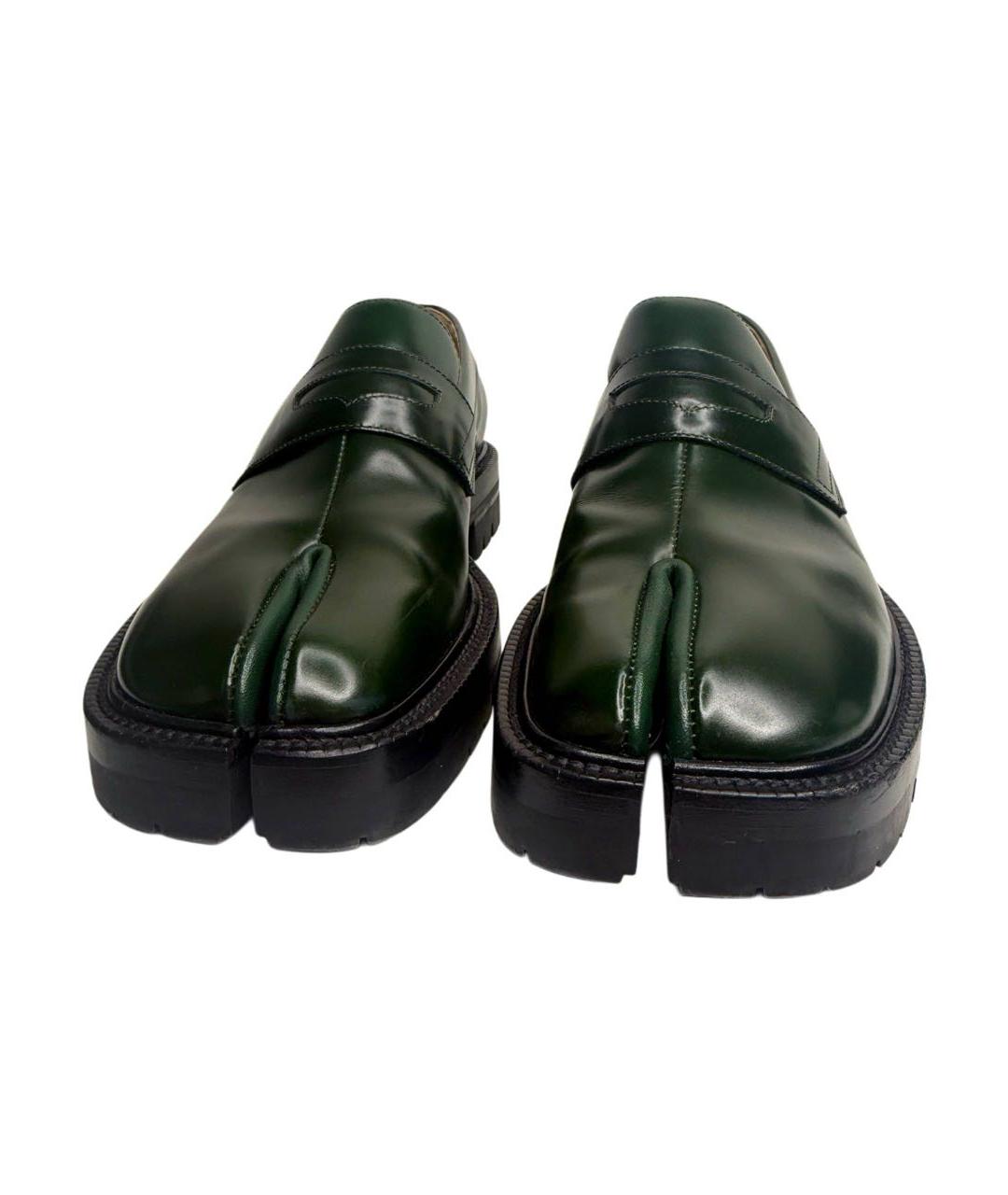 MAISON MARGIELA Зеленые лоферы из лакированной кожи, фото 3