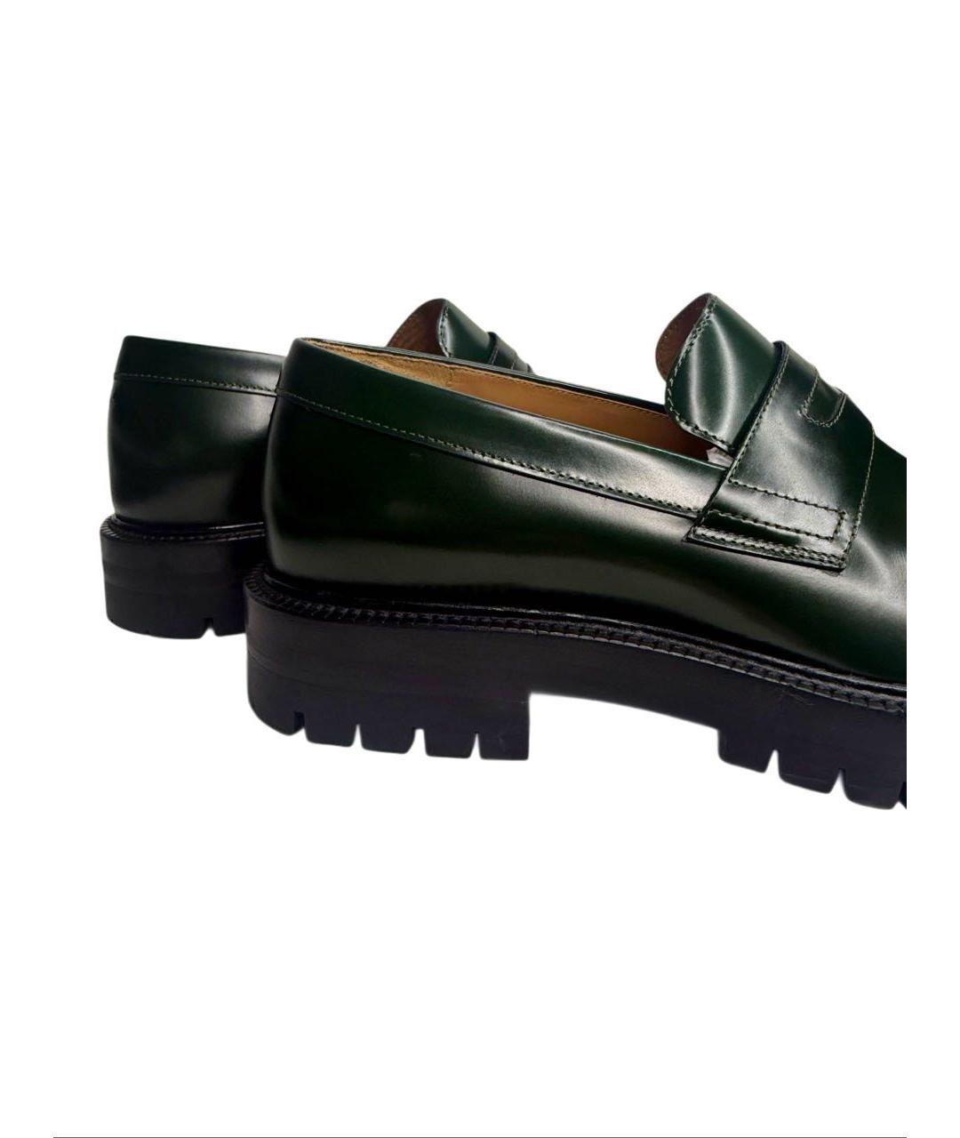 MAISON MARGIELA Зеленые лоферы из лакированной кожи, фото 6