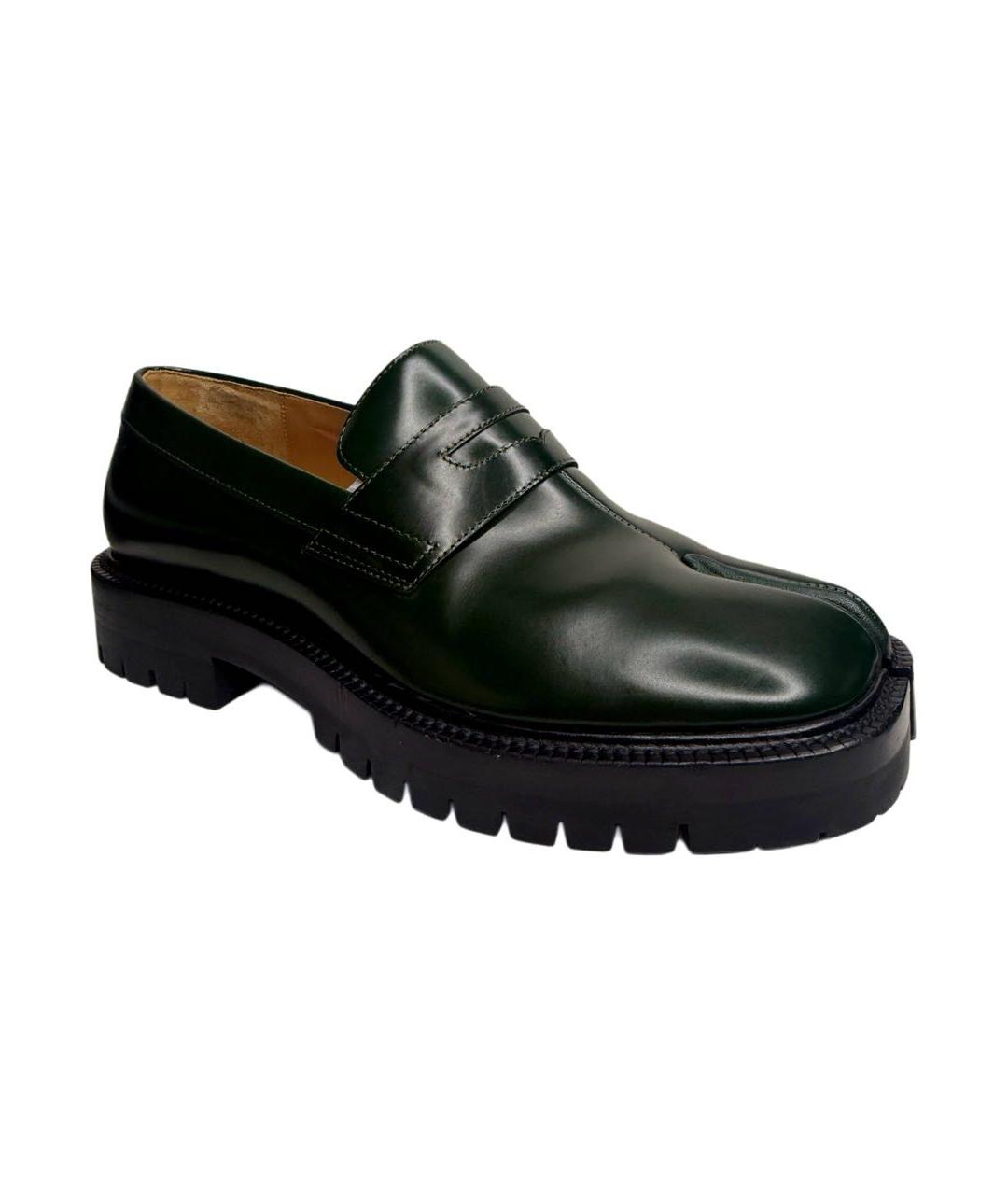 MAISON MARGIELA Зеленые лоферы из лакированной кожи, фото 9