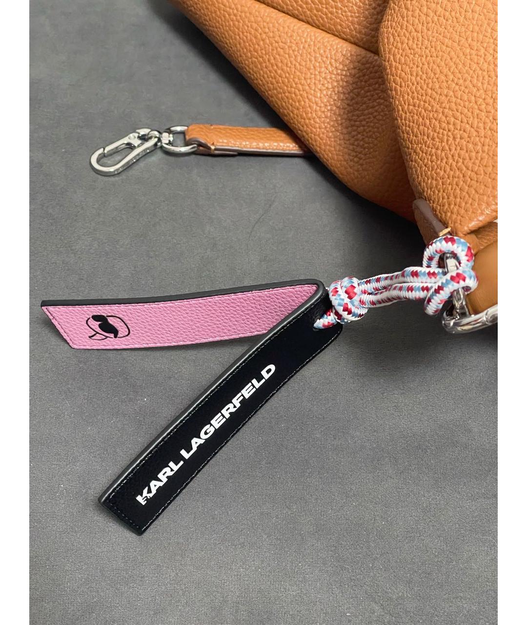 KARL LAGERFELD Коричневая кожаная сумка тоут, фото 5