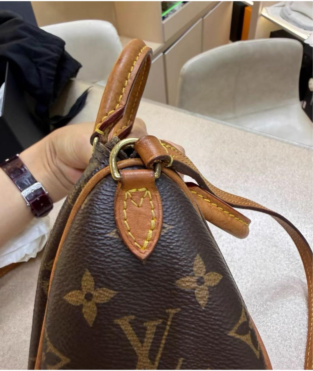 LOUIS VUITTON Коричневая сумка через плечо, фото 4