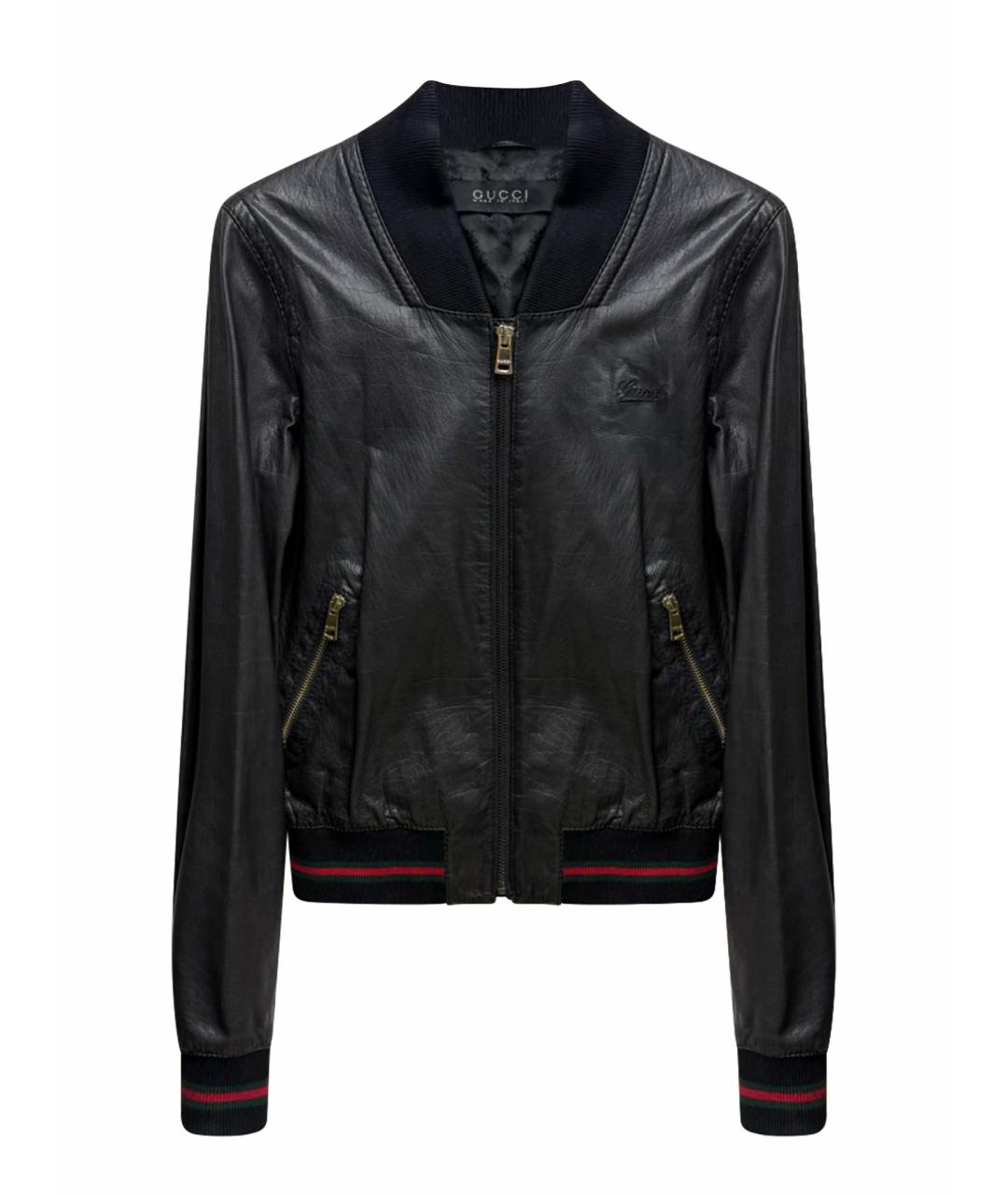 GUCCI Черная кожаная куртка, фото 1