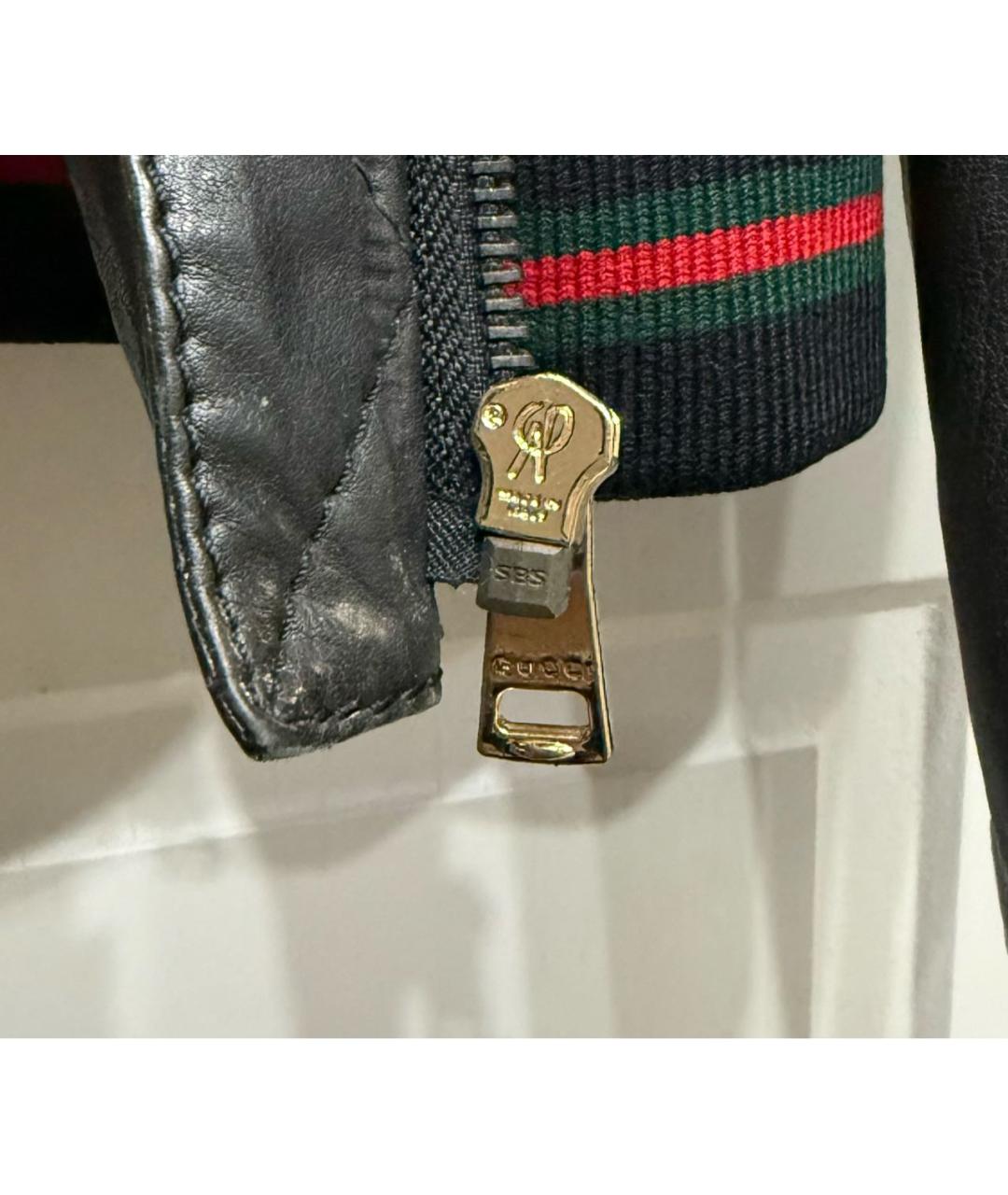 GUCCI Черная кожаная куртка, фото 8