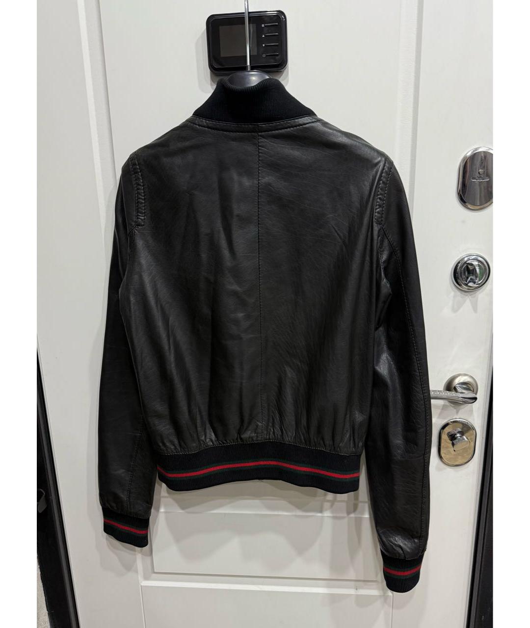 GUCCI Черная кожаная куртка, фото 2