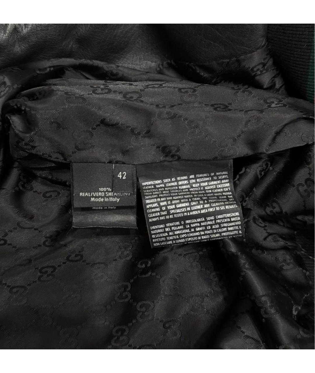GUCCI Черная кожаная куртка, фото 5