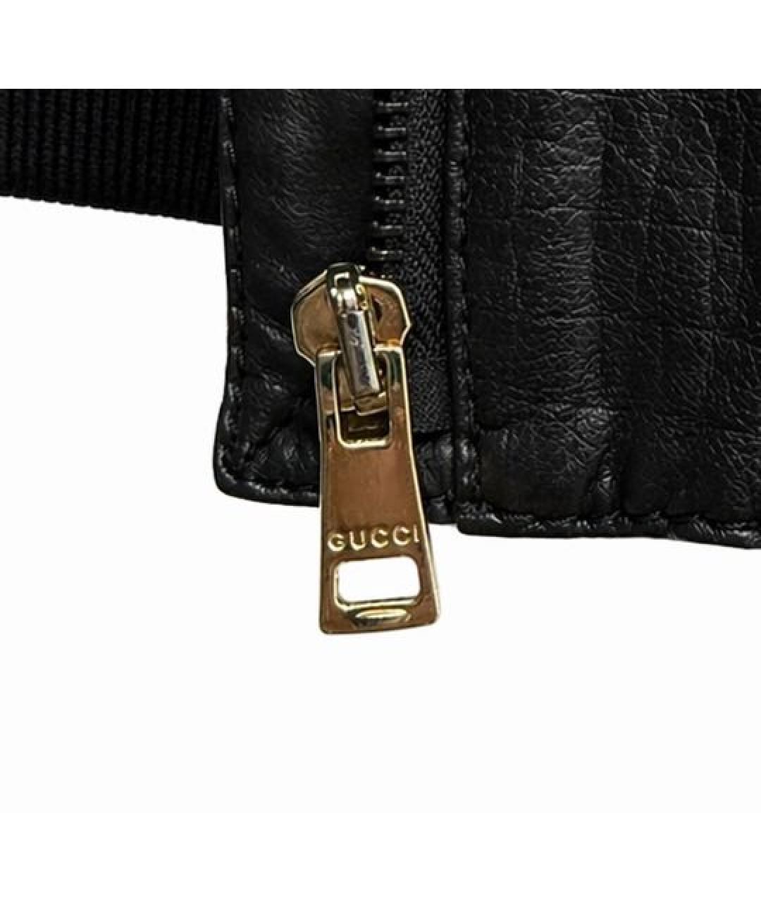 GUCCI Черная кожаная куртка, фото 6