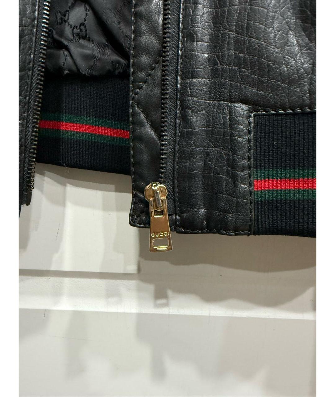 GUCCI Черная кожаная куртка, фото 7