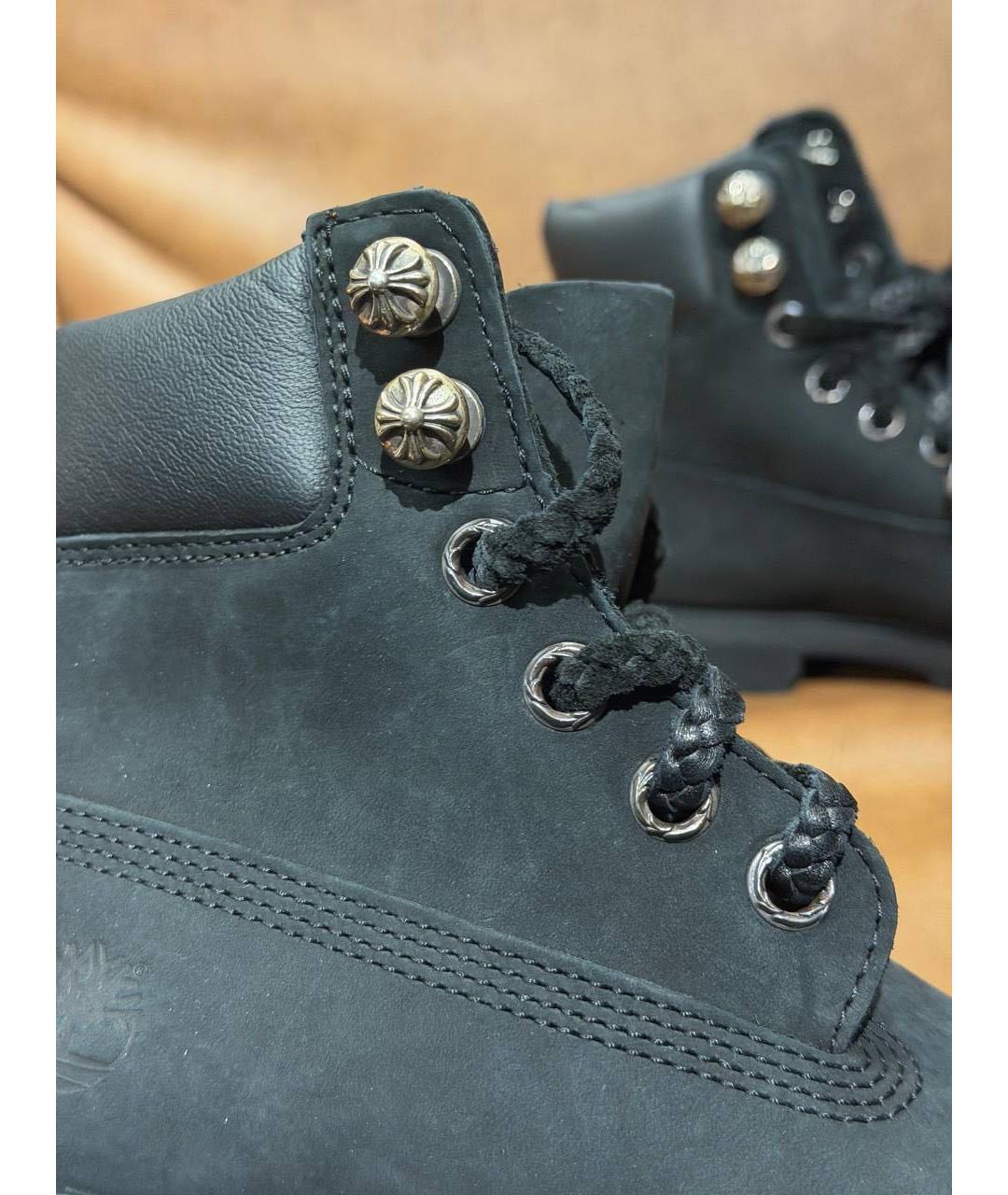 CHROME HEARTS Черные кожаные ботинки, фото 3