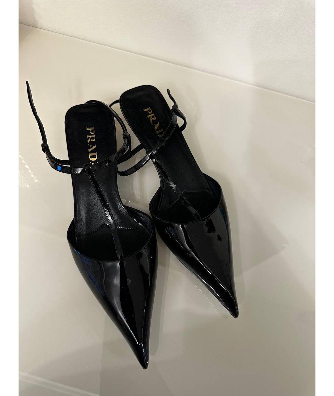 PRADA Черные туфли из лакированной кожи, фото 4