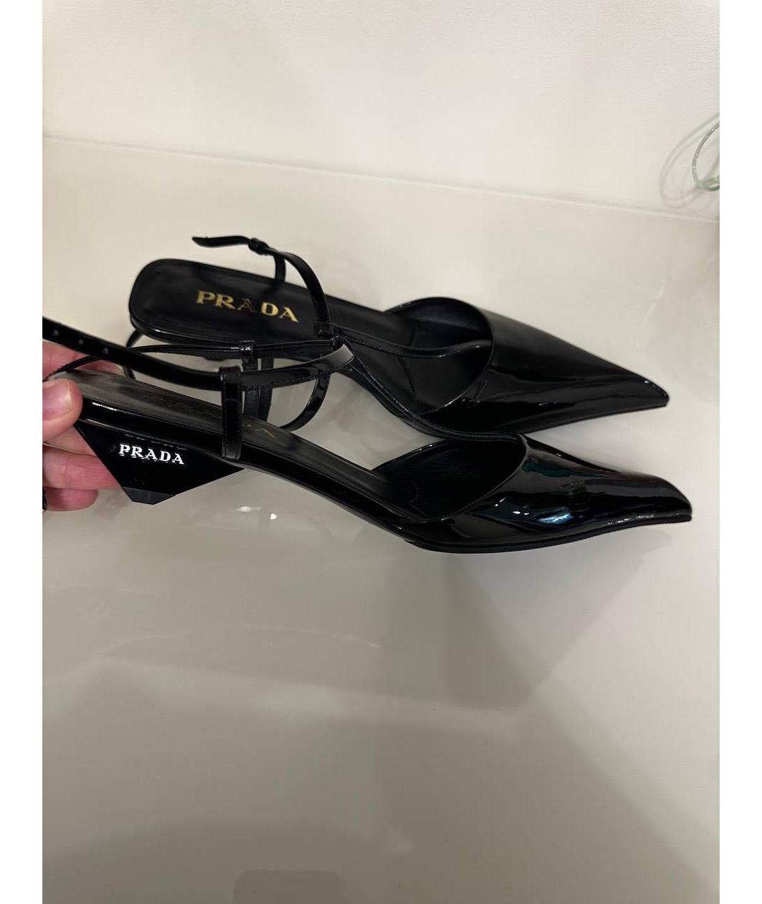 PRADA Черные туфли из лакированной кожи, фото 3