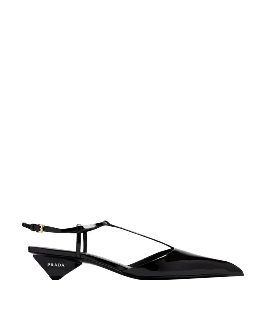 PRADA Черные туфли из лакированной кожи, фото 1