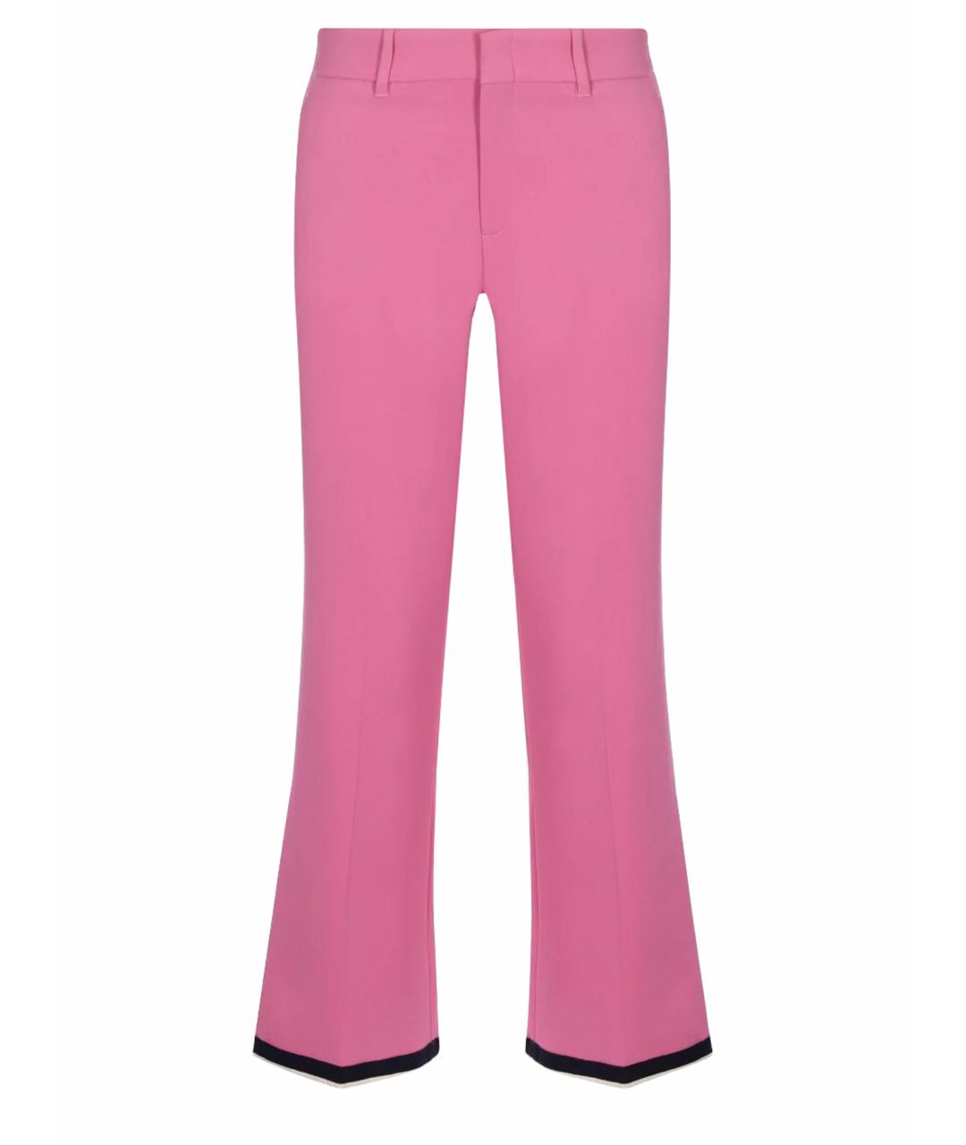 GUCCI Розовые вискозные прямые брюки, фото 9