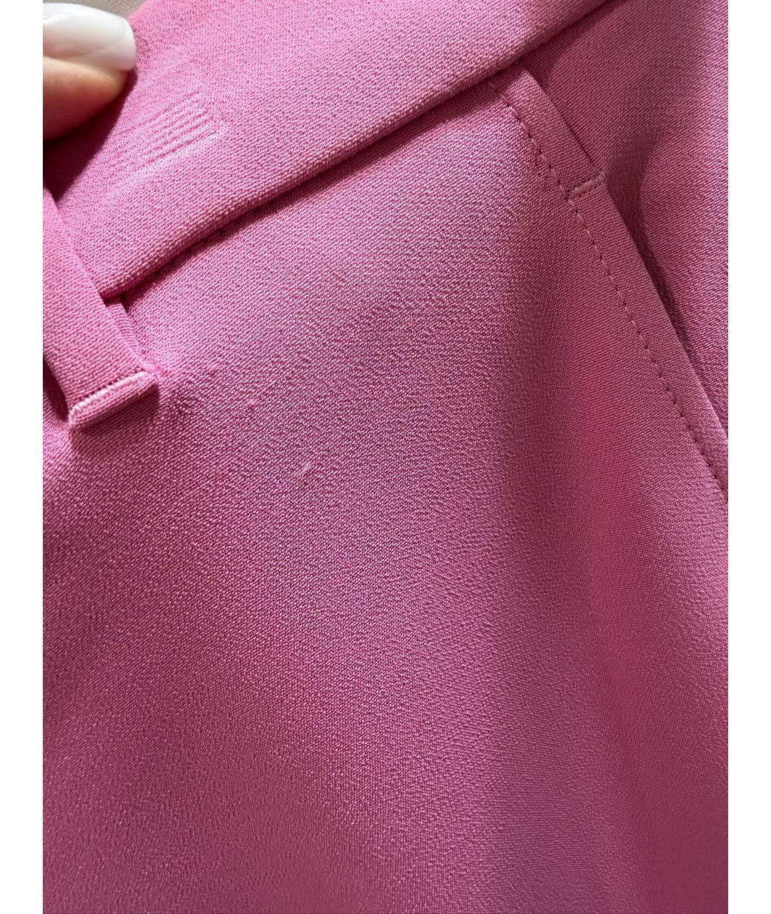 GUCCI Розовые вискозные прямые брюки, фото 7