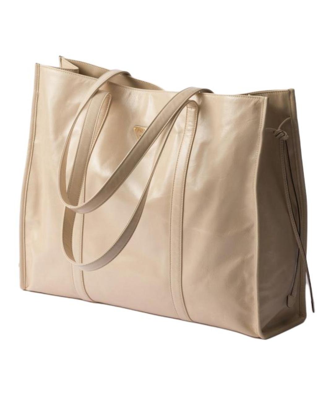 PRADA Серая кожаная сумка через плечо, фото 2