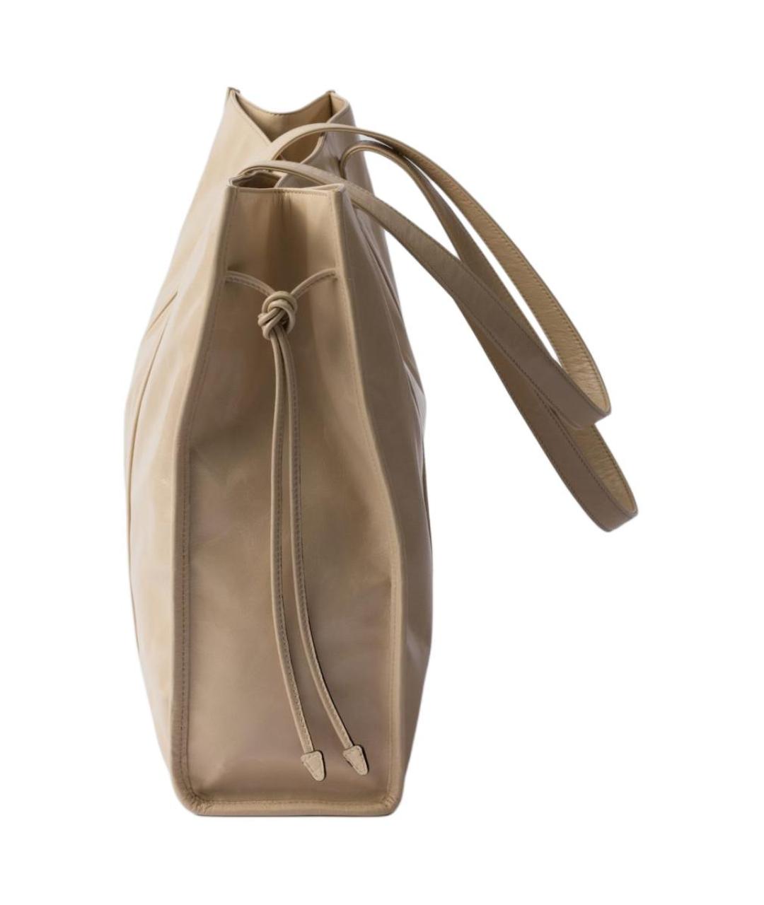 PRADA Серая кожаная сумка через плечо, фото 3