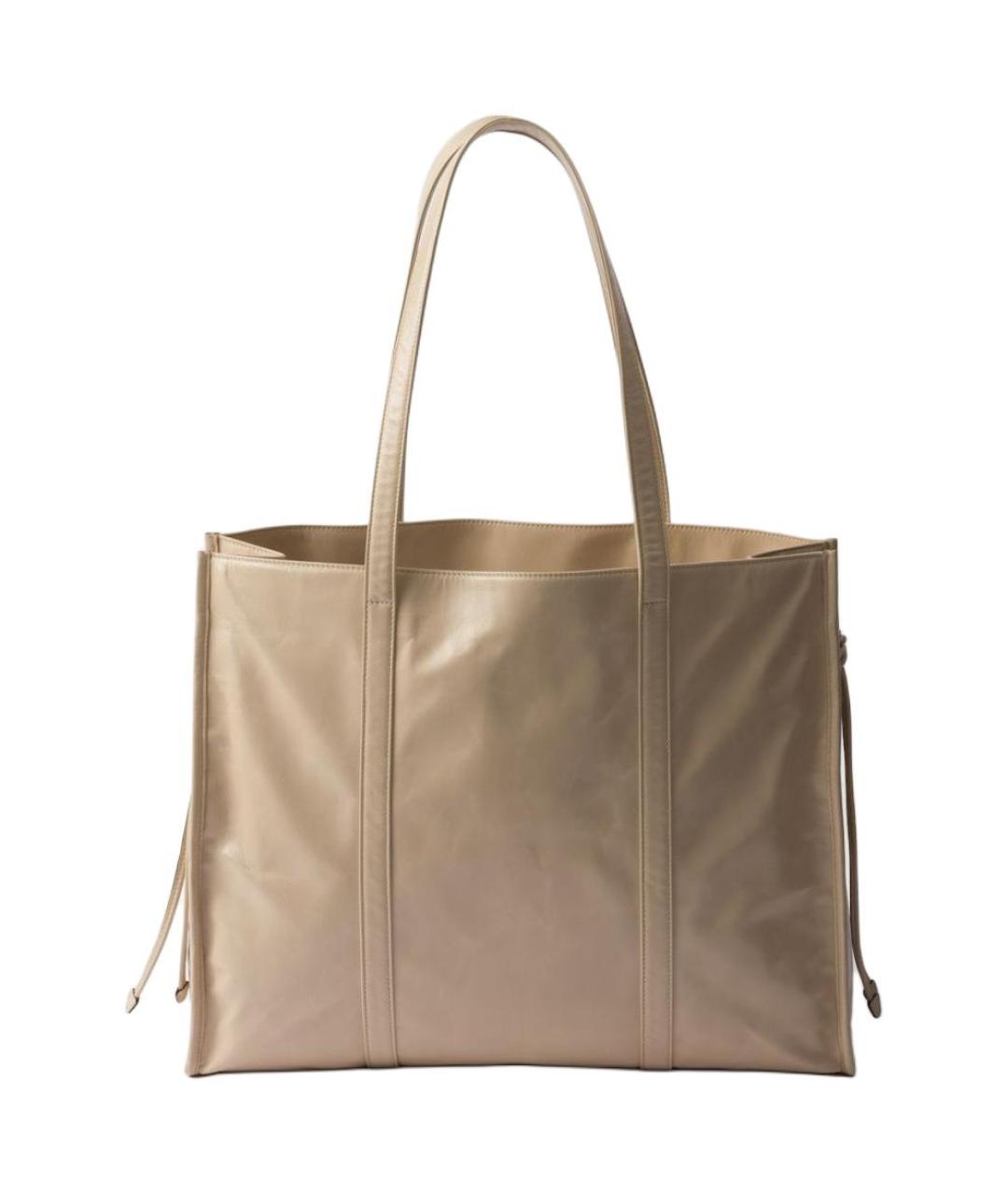 PRADA Серая кожаная сумка через плечо, фото 4