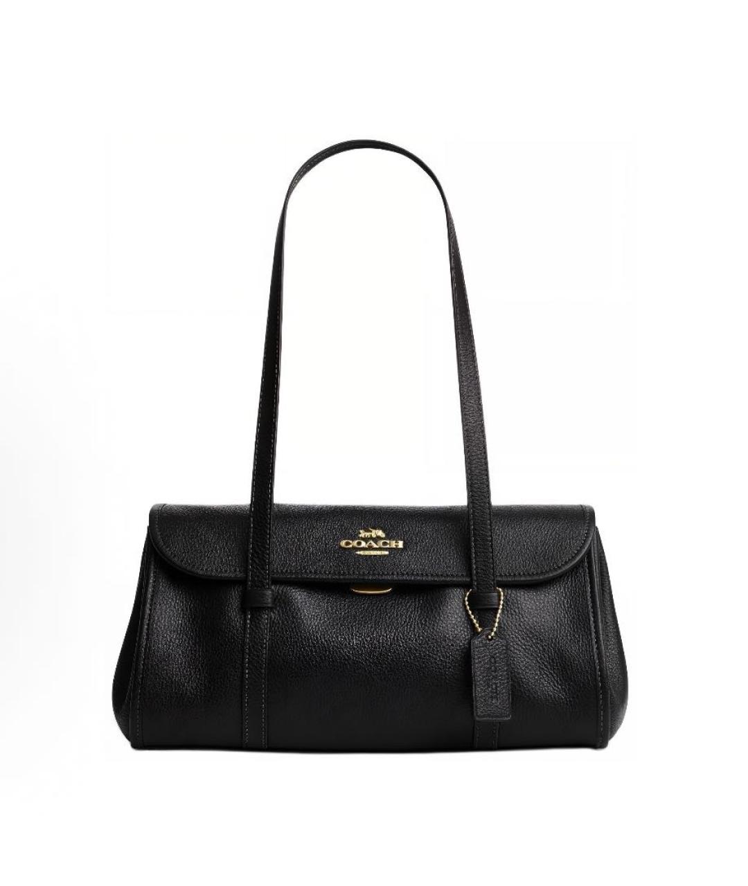 COACH Черная кожаная сумка через плечо, фото 9