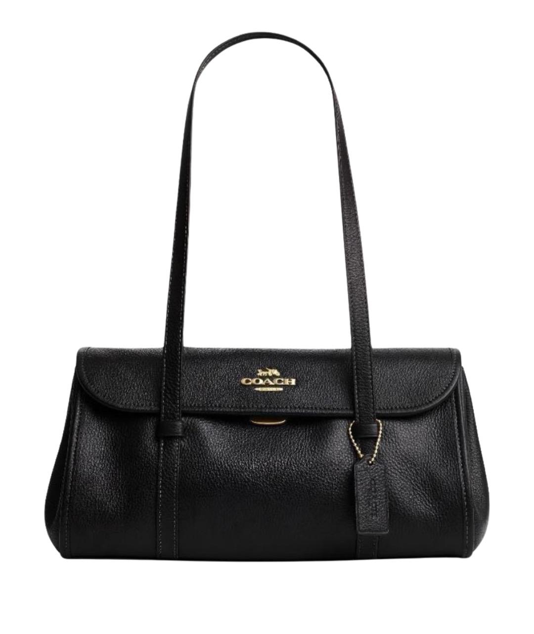 COACH Черная кожаная сумка через плечо, фото 1