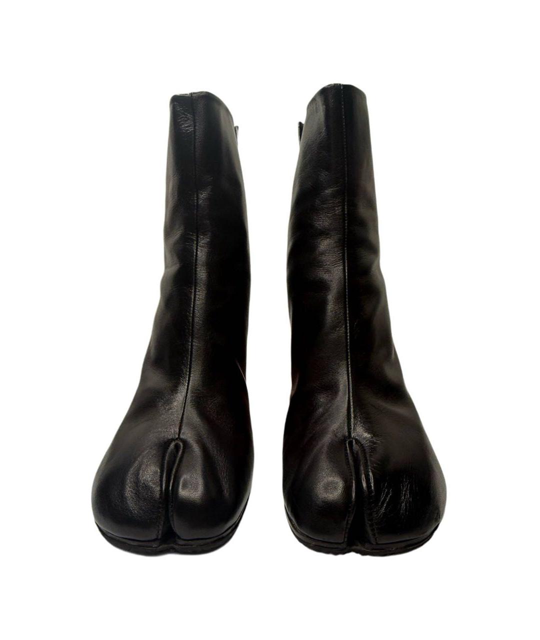 MAISON MARGIELA Черные кожаные ботильоны, фото 4