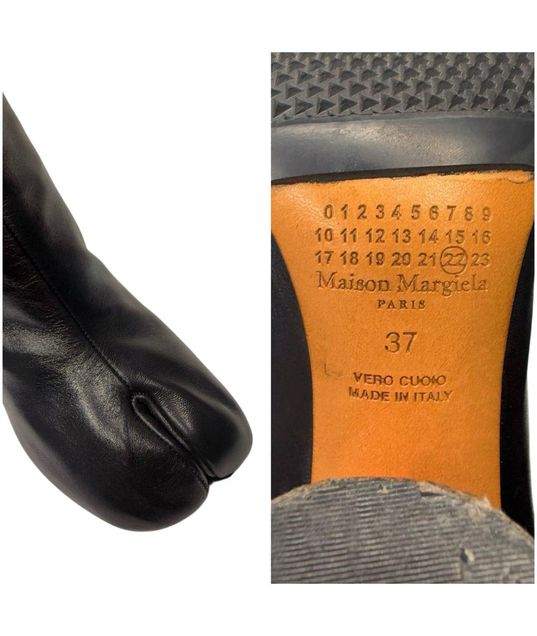 MAISON MARGIELA Черные кожаные ботильоны, фото 7