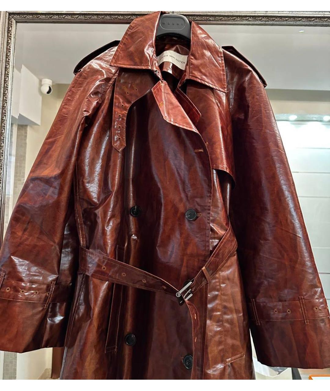 DRIES VAN NOTEN Коричневый тренч/плащ, фото 3