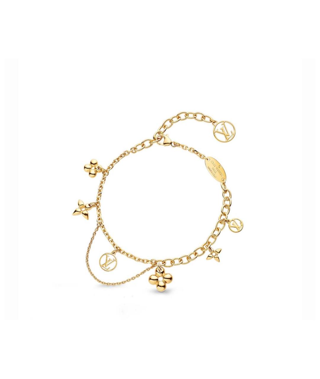 LOUIS VUITTON Желтый металлический браслет, фото 1