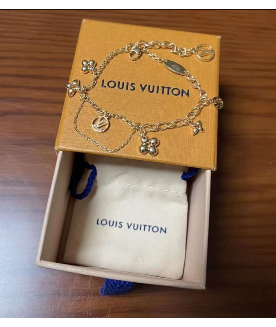 LOUIS VUITTON Желтый металлический браслет, фото 3