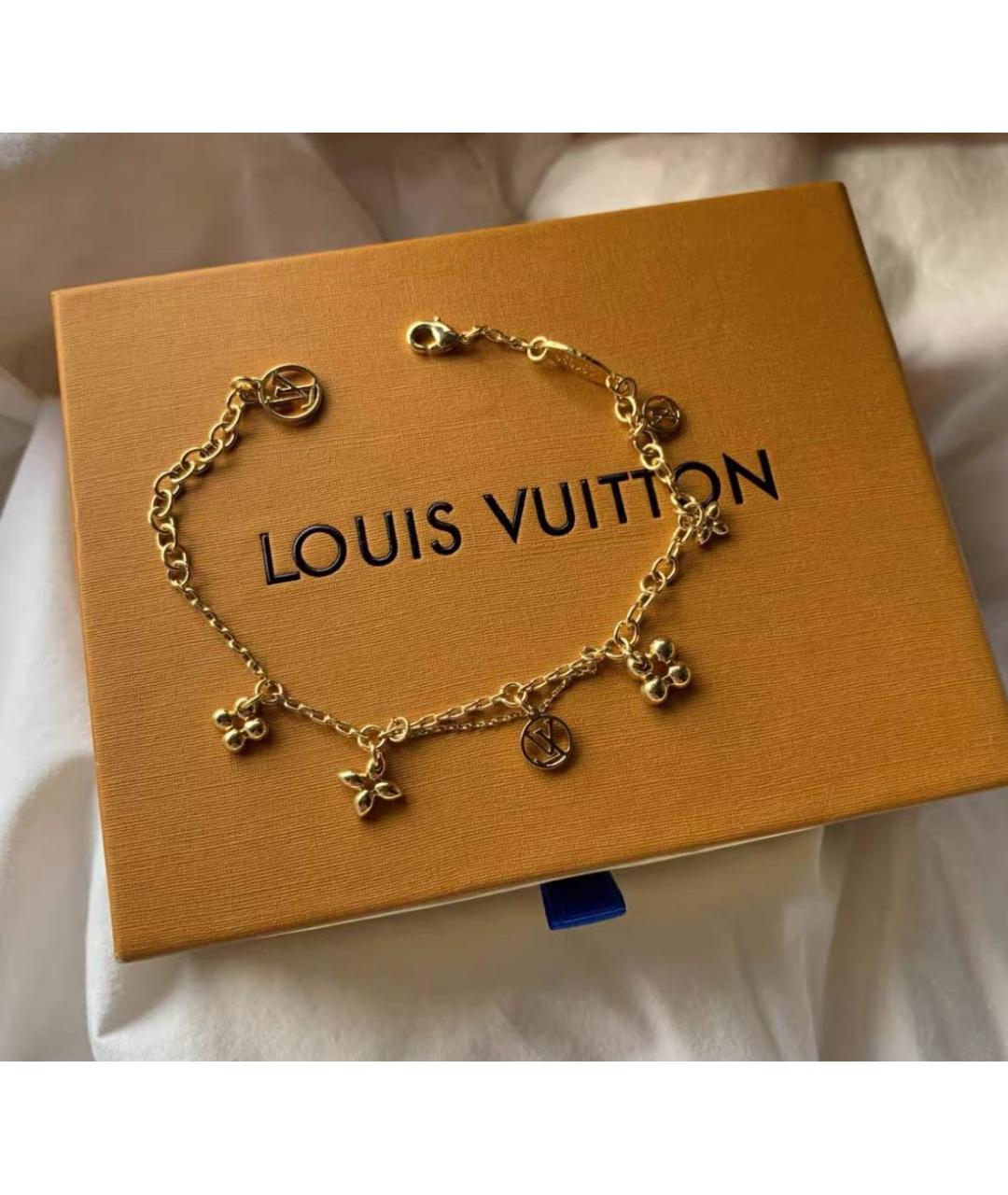 LOUIS VUITTON Желтый металлический браслет, фото 2