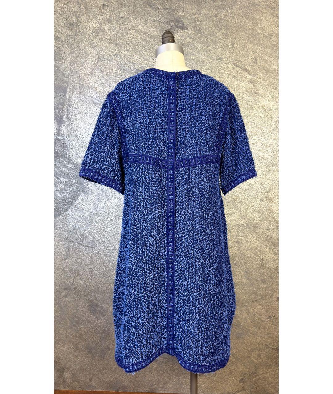 CHANEL Синее хлопковое повседневное платье, фото 2