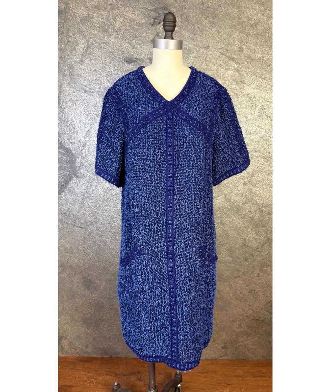 CHANEL Синее хлопковое повседневное платье, фото 9