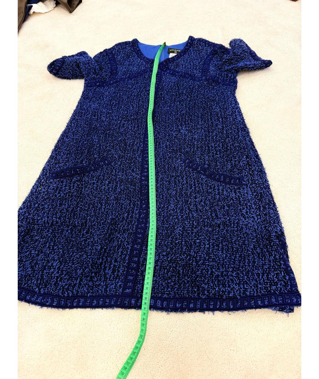 CHANEL Синее хлопковое повседневное платье, фото 8