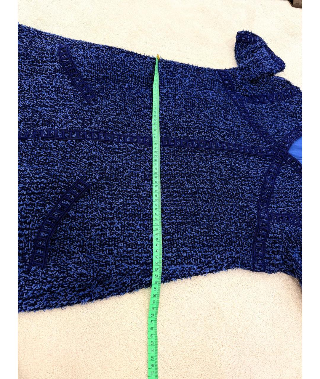 CHANEL Синее хлопковое повседневное платье, фото 7