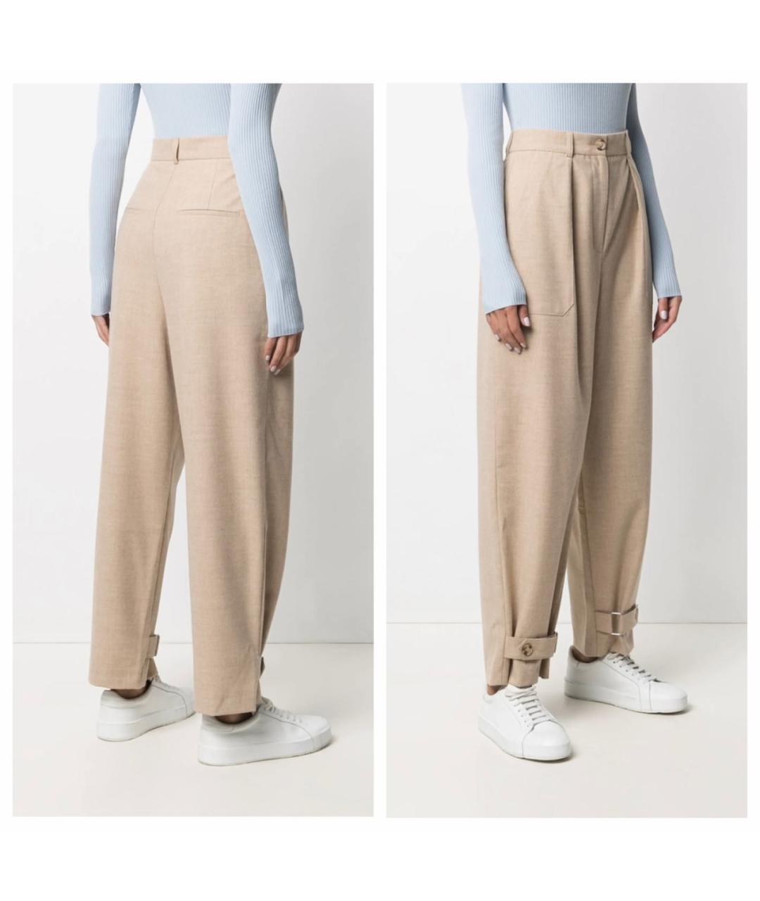 12 STOREEZ Бежевые вискозные брюки широкие, фото 3