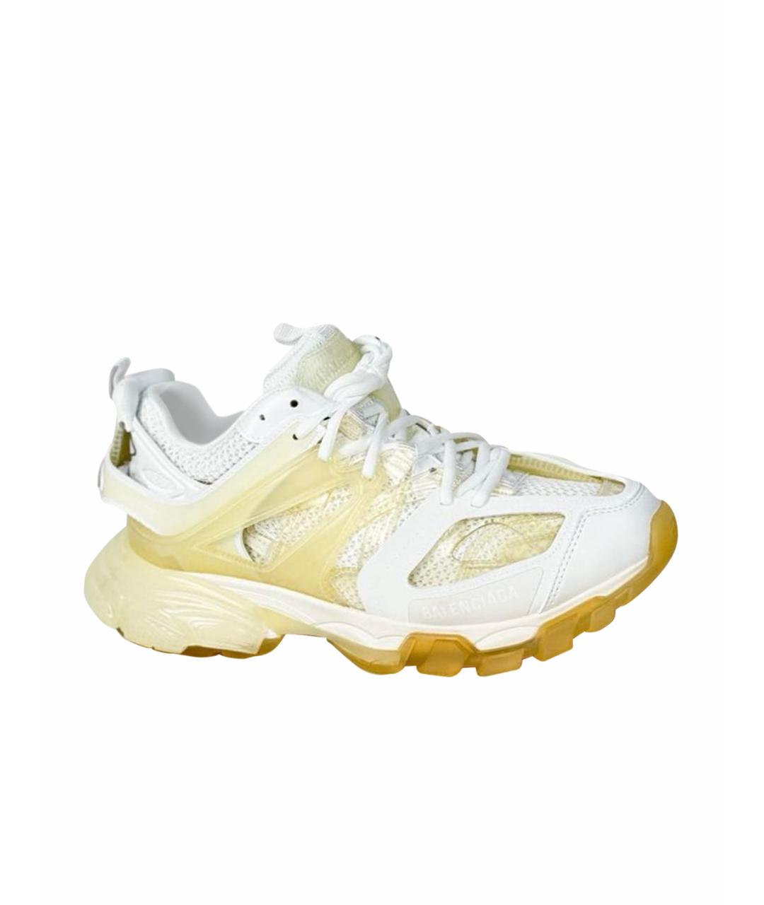 BALENCIAGA Белые текстильные низкие кроссовки / кеды, фото 1