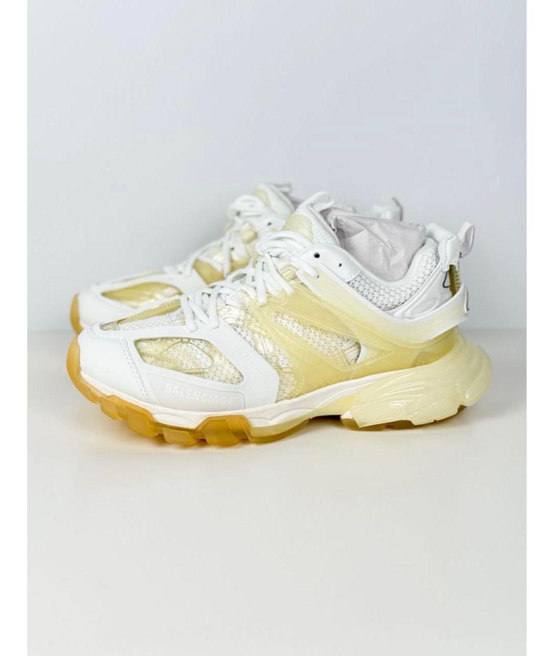 BALENCIAGA Белые текстильные низкие кроссовки / кеды, фото 2