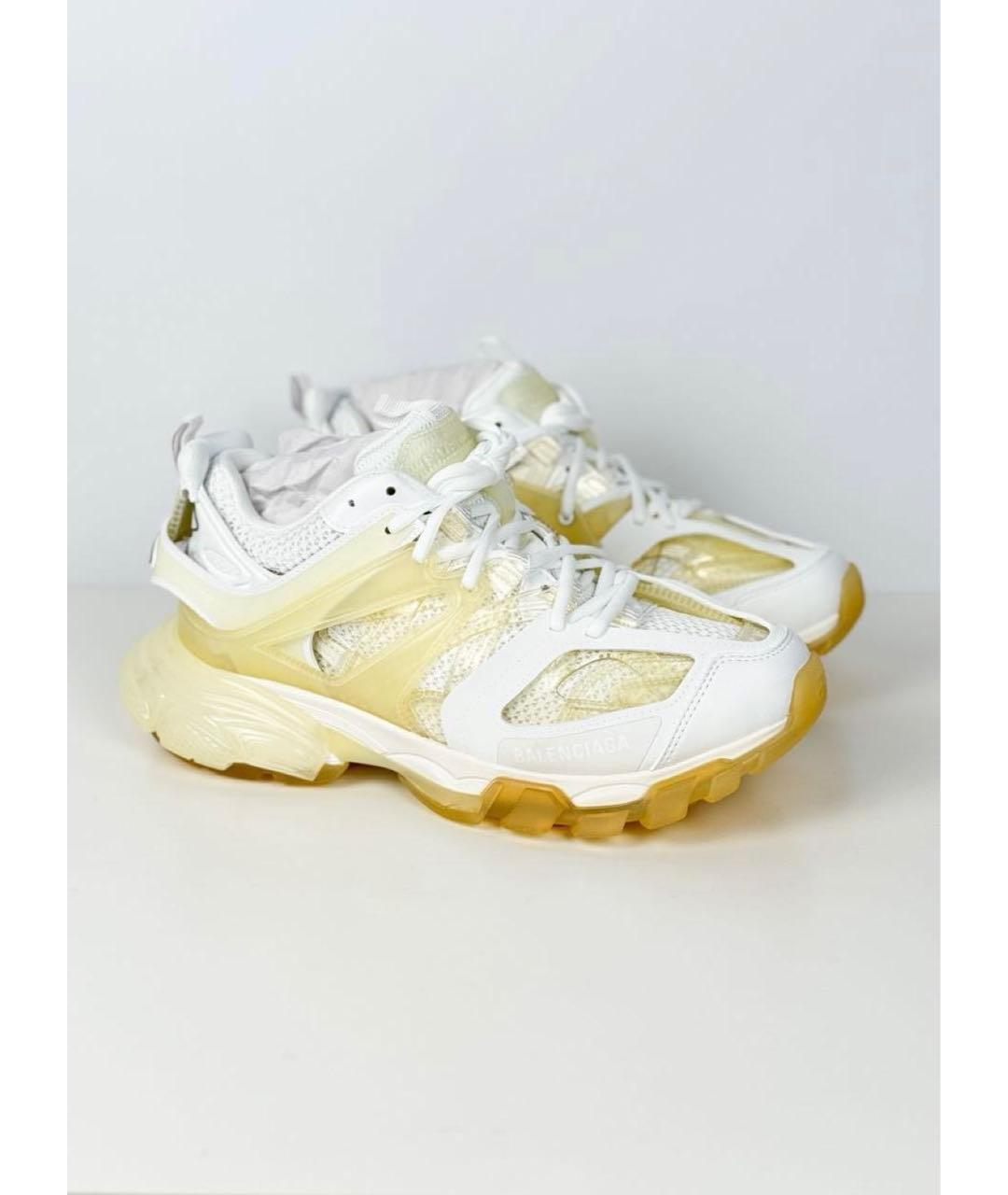 BALENCIAGA Белые текстильные низкие кроссовки / кеды, фото 9