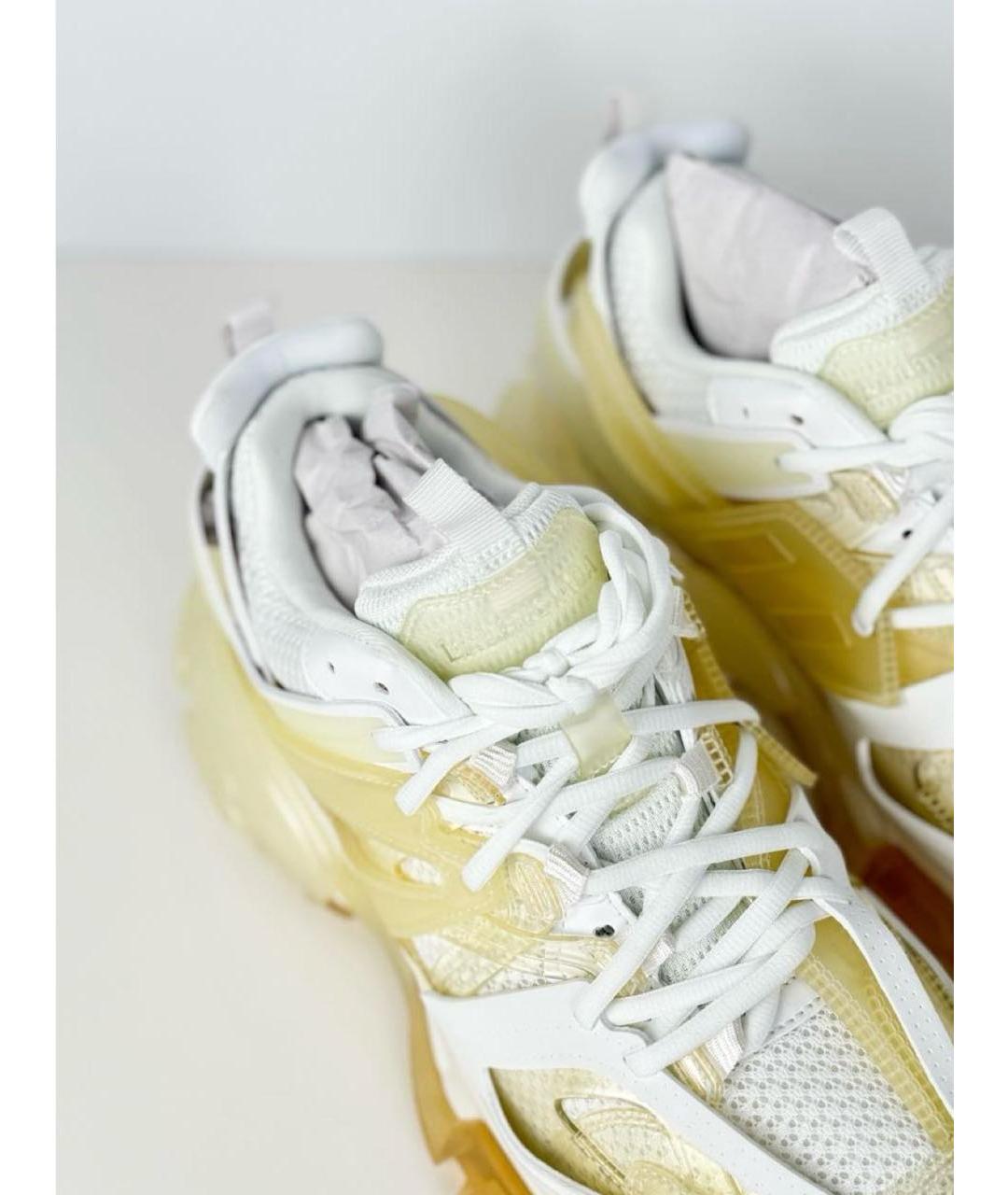 BALENCIAGA Белые текстильные низкие кроссовки / кеды, фото 5