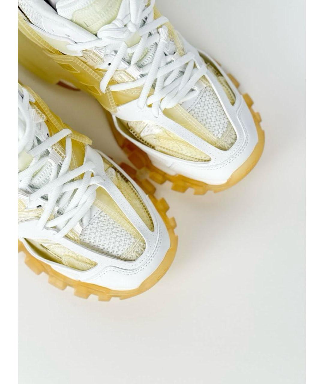 BALENCIAGA Белые текстильные низкие кроссовки / кеды, фото 4