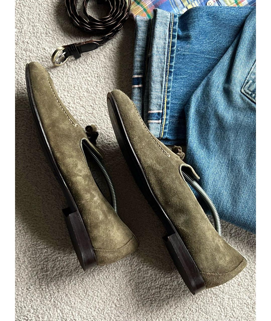 POLLINI Хаки замшевые лоферы, фото 5