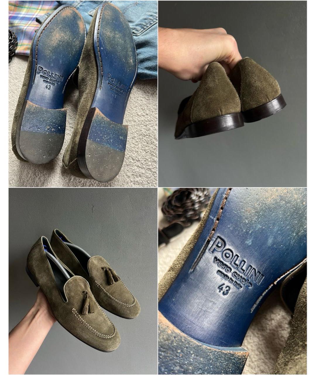 POLLINI Хаки замшевые лоферы, фото 4