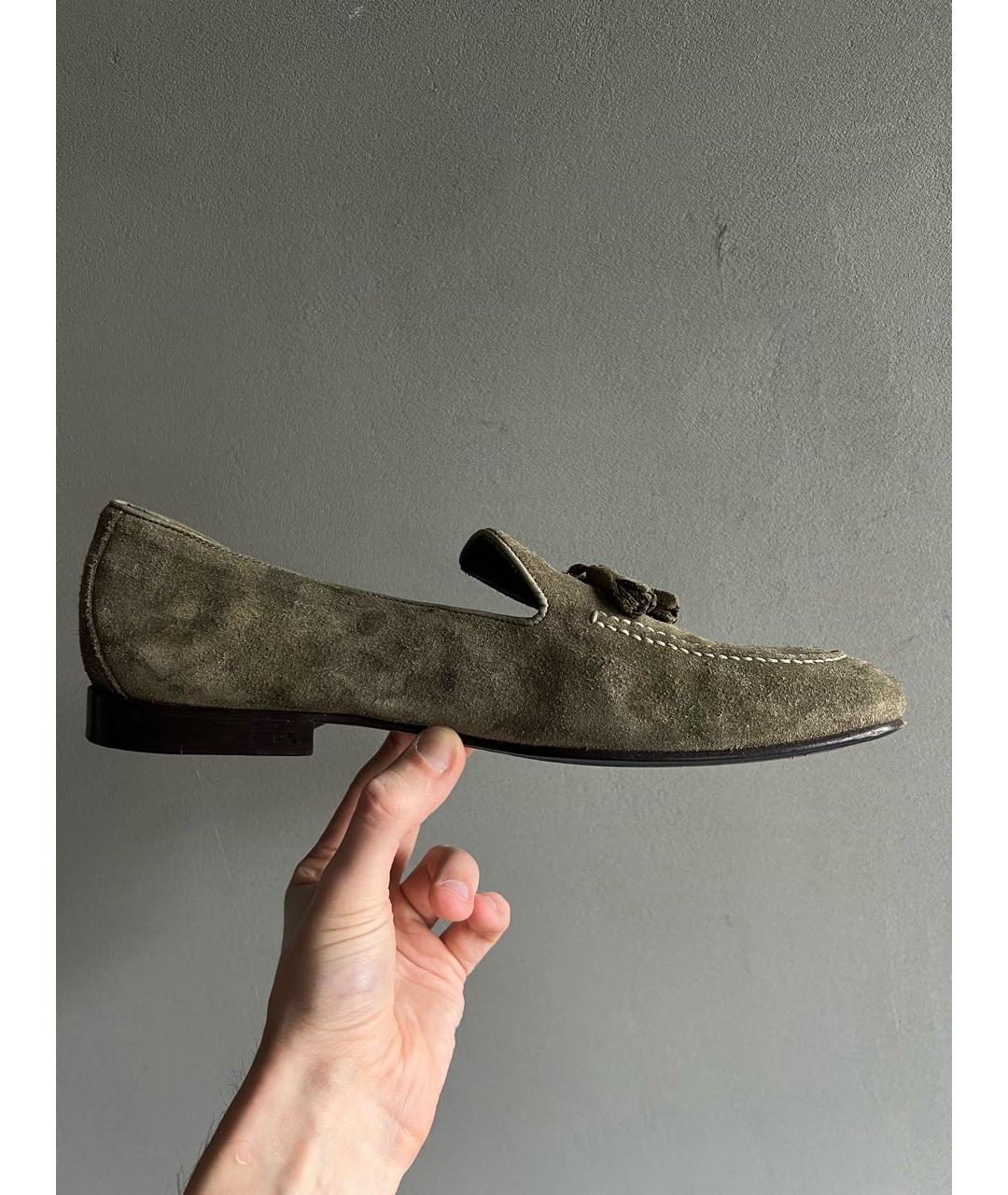 POLLINI Хаки замшевые лоферы, фото 9