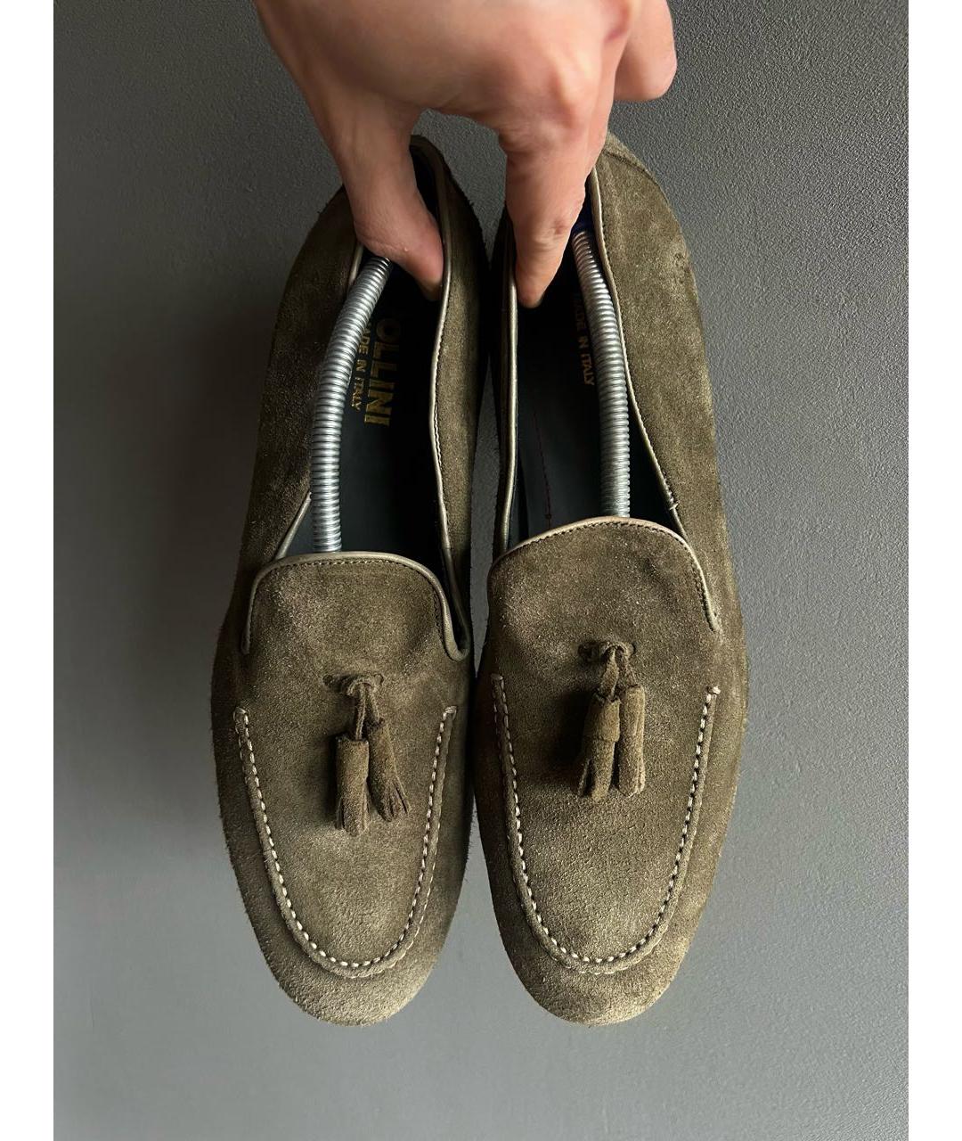 POLLINI Хаки замшевые лоферы, фото 2