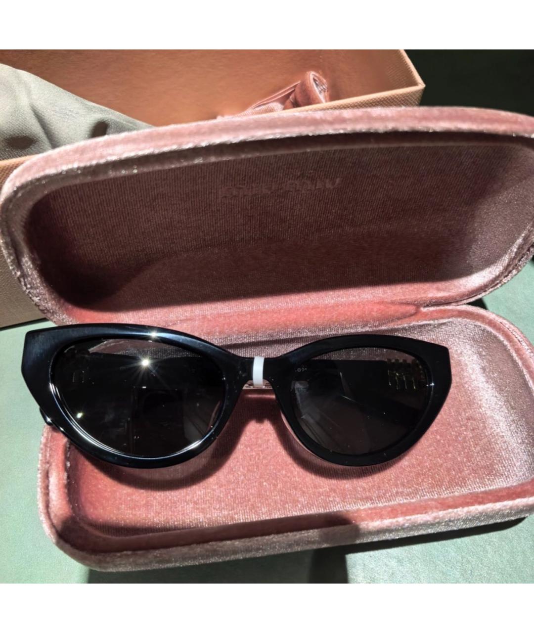 MIU MIU Черные пластиковые солнцезащитные очки, фото 5