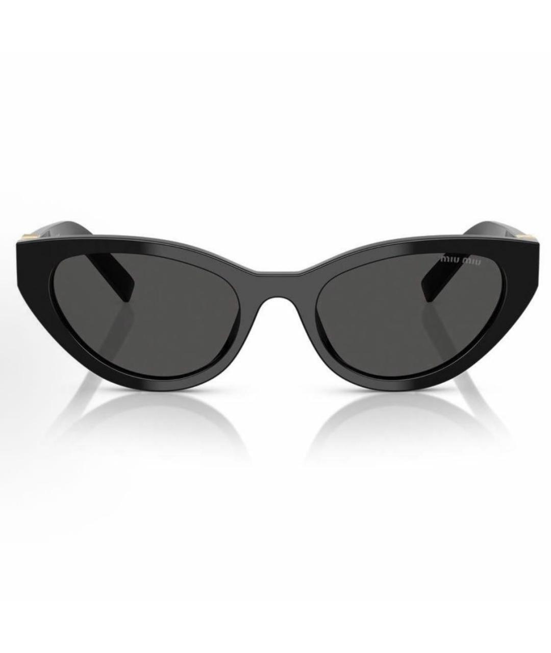 MIU MIU Черные пластиковые солнцезащитные очки, фото 2