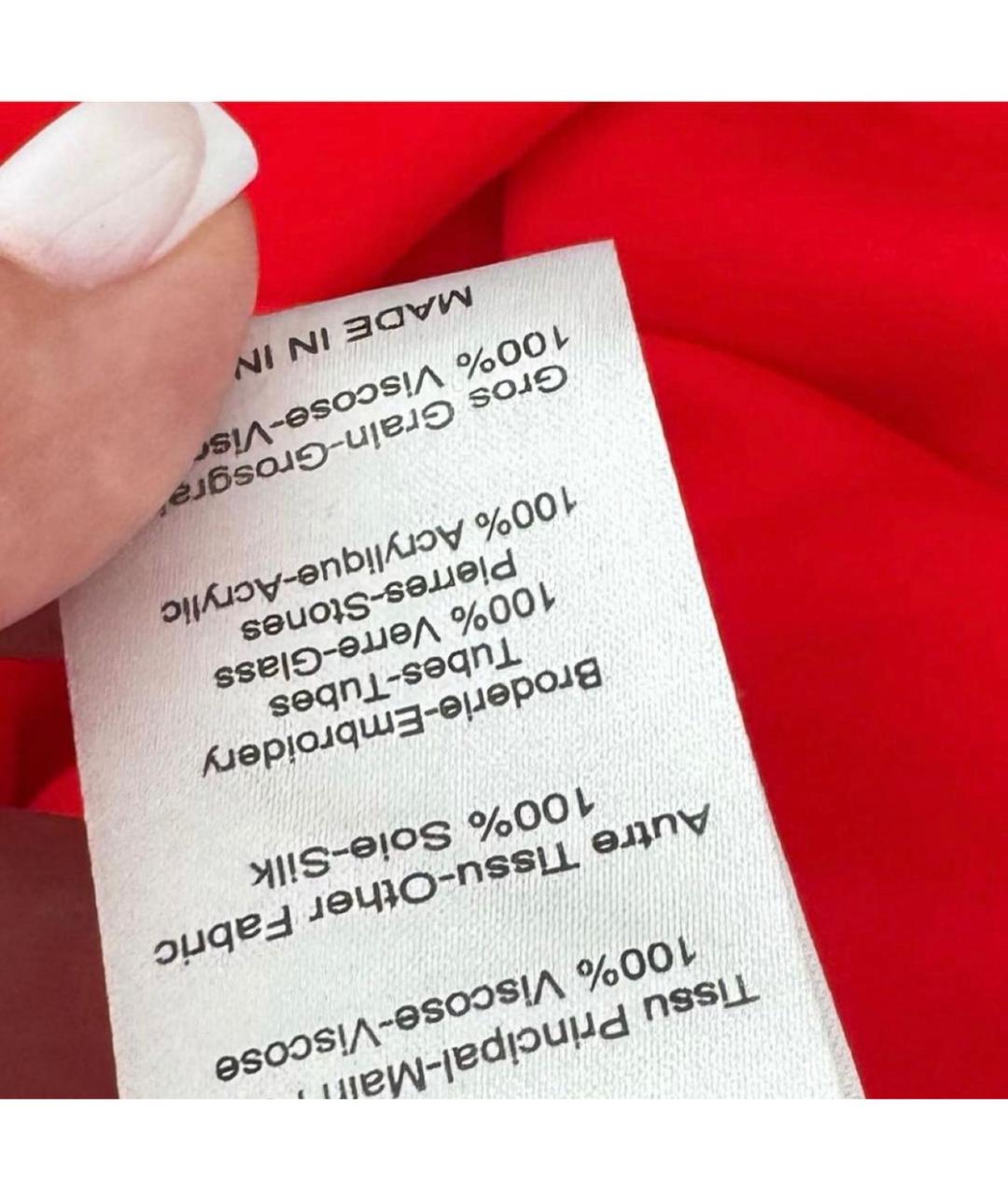 LANVIN Красное вискозное платье, фото 3