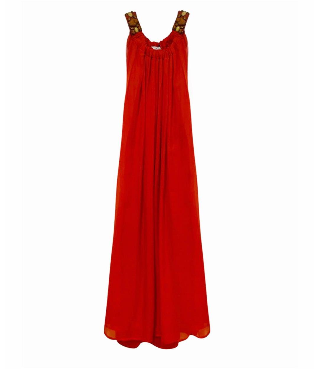 LANVIN Красное вискозное платье, фото 8