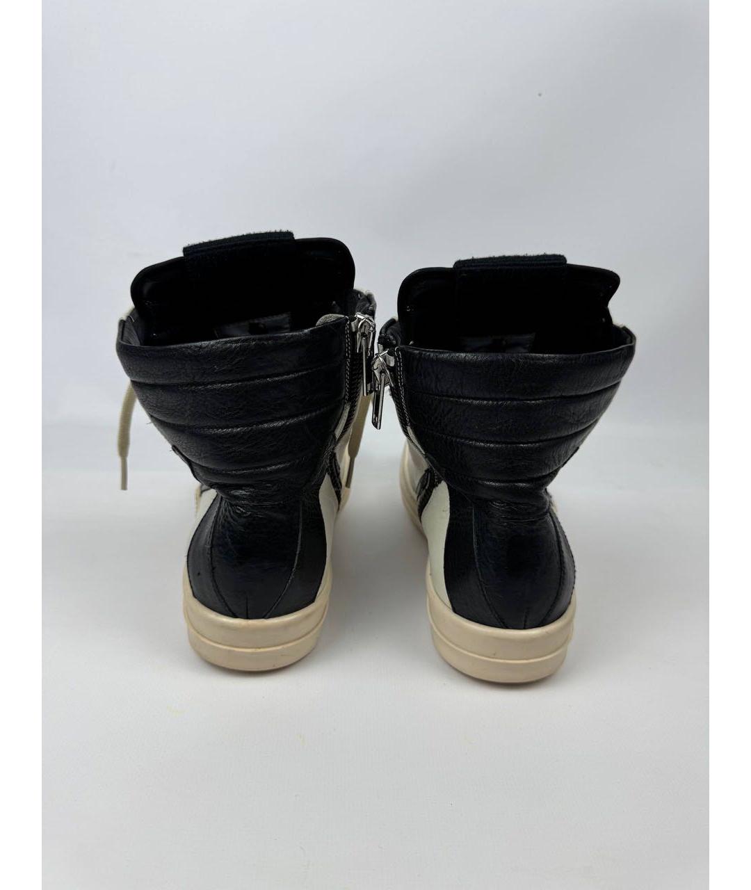 RICK OWENS Бежевые кожаные высокие ботинки, фото 3